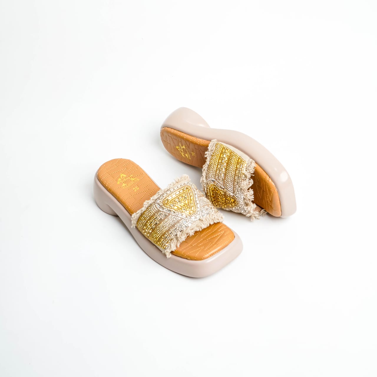 Embellished Fringe Gold